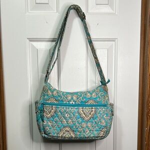 Vera Bradley Teal and Beige Shoulder Bag